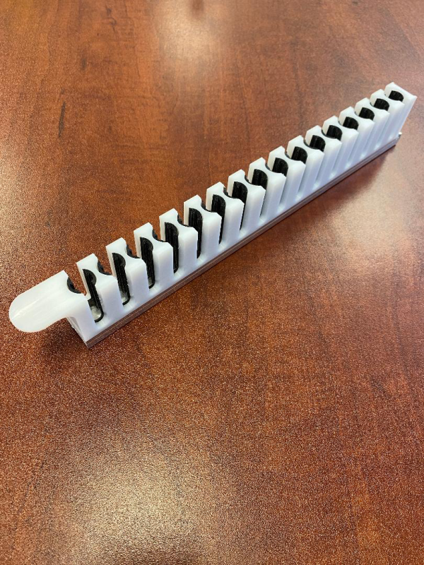 Tube Carrier, 10mm with black inserts, 16-Position for Tecan, equivalent 10613014 30019985