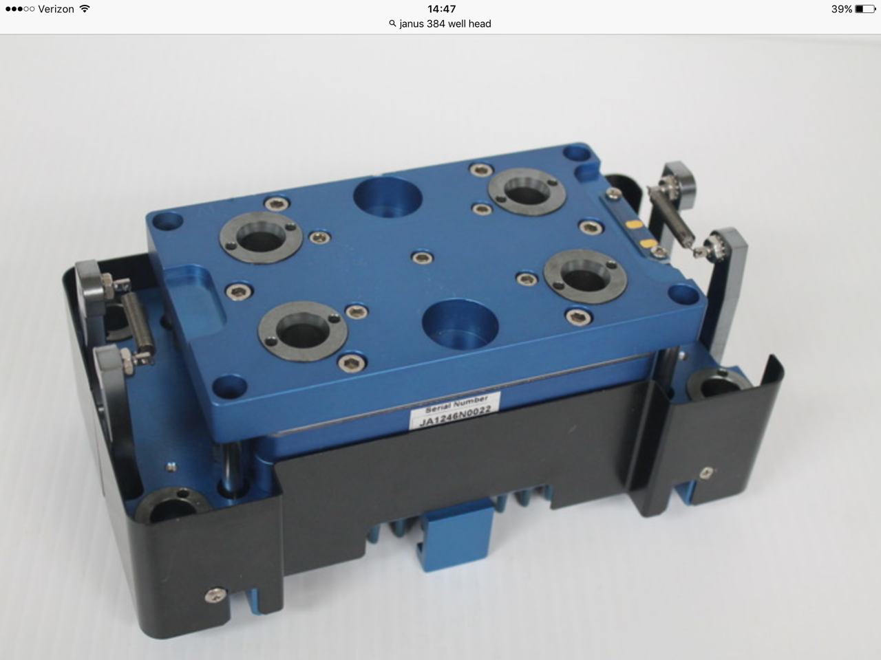Perkin Elmer Janus carrier for P384 head assembly (Requires head P384, head kit and assembly time). - Image 1