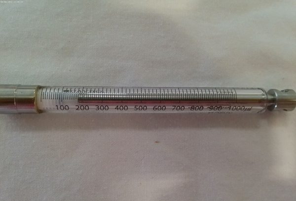 Packard / PerkinElmer 1 ml, 1000ul Syringe. (Multiprobe, MPII) 1 each.