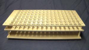 Tecan Rack Tube Carrier, 1.5 mL or 2.0 mL Microfuge with Hinged Cap, 96-Position 30004015