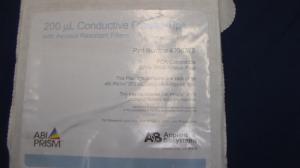 ABI Prism 4306375 Disposable Tips, 200ul, Black, Sterile, Filtered, Conductive Diti Tip. 96 tips