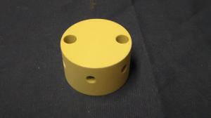 Distribution Block 1 in 4 out DMSO PP material tan color for Tecan. 10619803