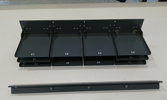Shelf, 16-Position, mounts under back x-rail above grids 6-21