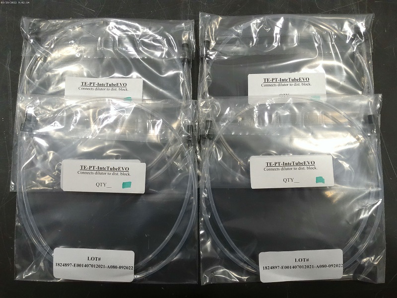 Clear Interconnect Tubing for Tecan Evo 2 x 3 x 800mm. (Dilutor to Distribution Block) Pack of 4. 10619811 - Image 1