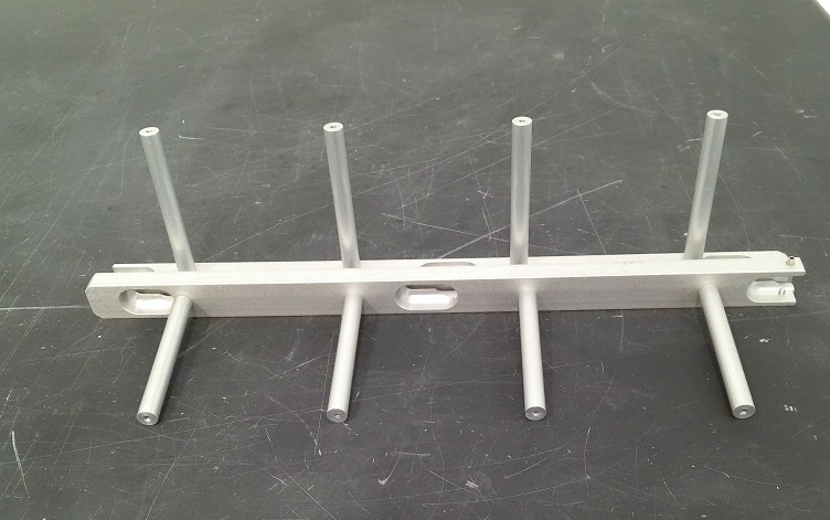 Rail, Custom Carrier, Locking, sold individually. Locks on grids for secure carrier mounting. - Image 1