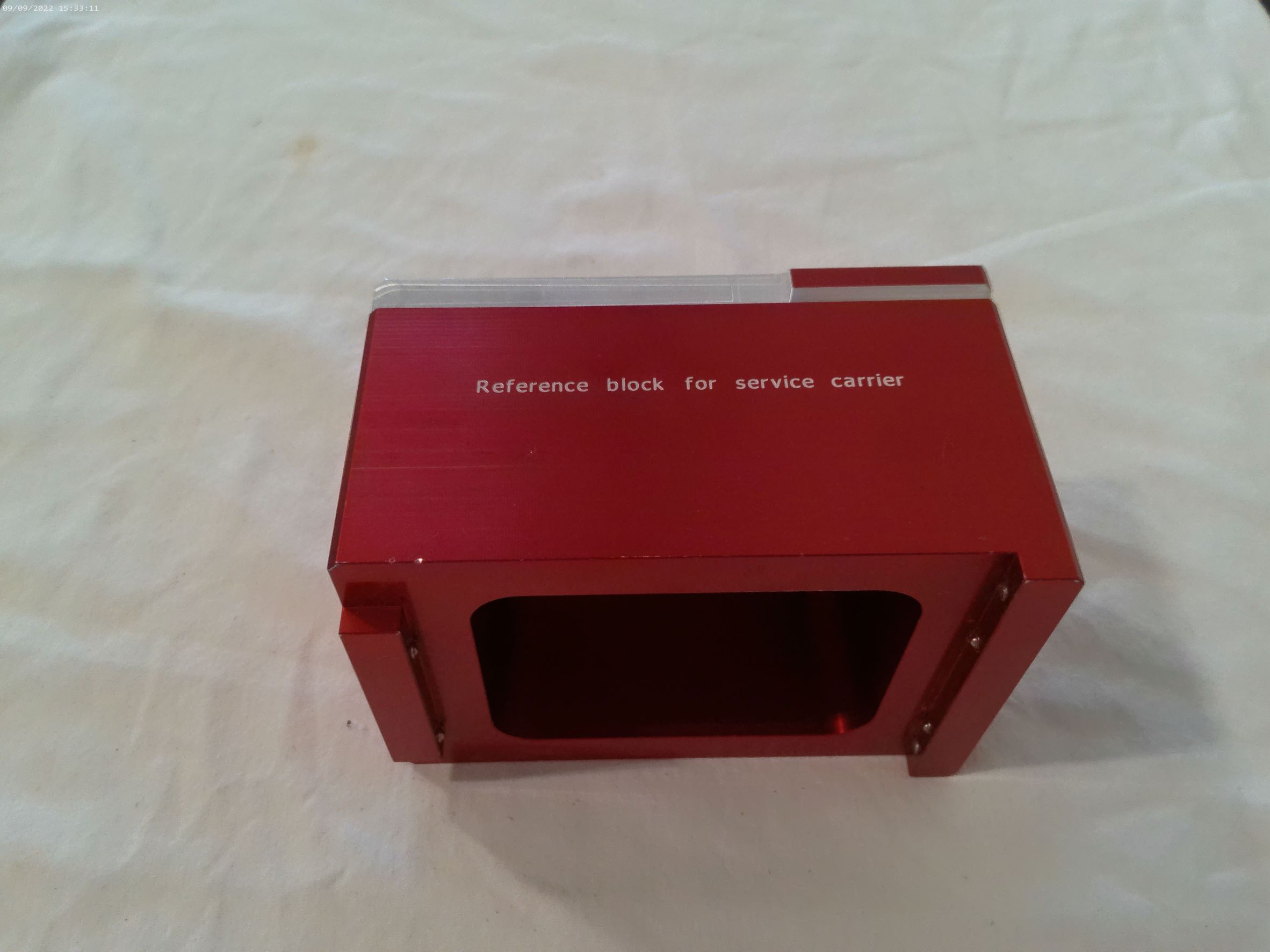 Reference Block, Y2 Slide, Te-MO/ Aquarius, teach tool - Replacement Part Tecan 10619148 - Image 1