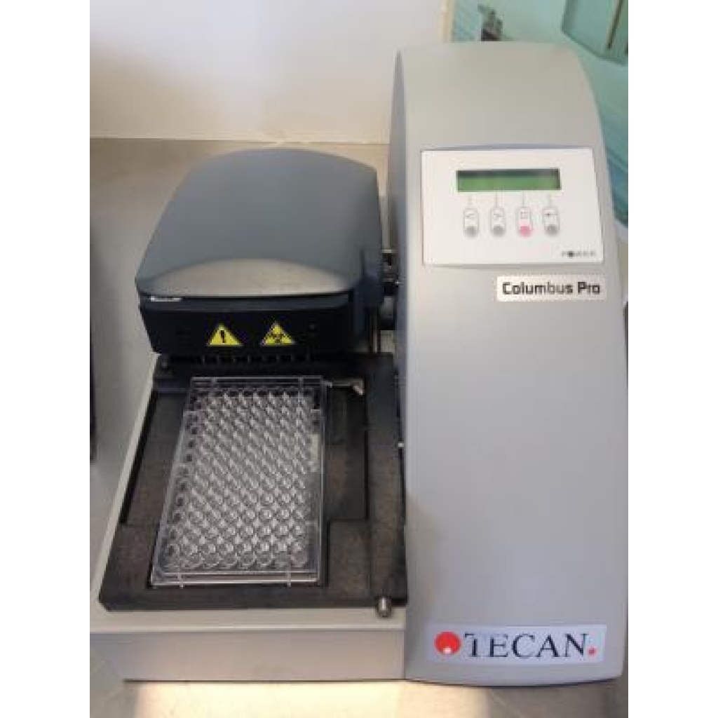 Tecan Columbus PRO Washer 16 tip strip washer, 4 channels. Certified Refurbished.