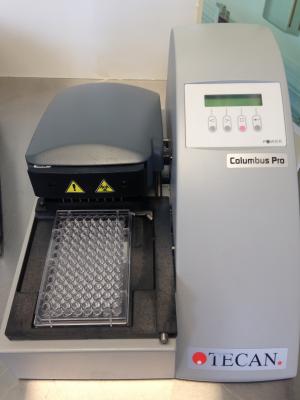 Tecan Columbus PRO Washer 16 tip strip washer, 4 channels. Certified Refurbished.