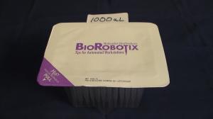 BioRobotix 904-021. Disposable Tips, 1000ul, Clear, non-conductive, sterile w filter. 96 pk.