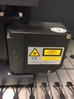 Tecan PosID 2 Head, automated barcode scanner replacement part. Laser assembly with cable and connector. 10619610