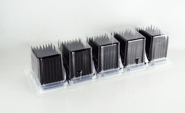 1000UL, HAMILTON COMPARABLE, NON-FILTER, NON-STERILE, 5 BLISTER PACK, BLACK CONDUCTIVE,96 TIPS PER RACK, 50 RACKS PER CASE, 4800 tips per case.